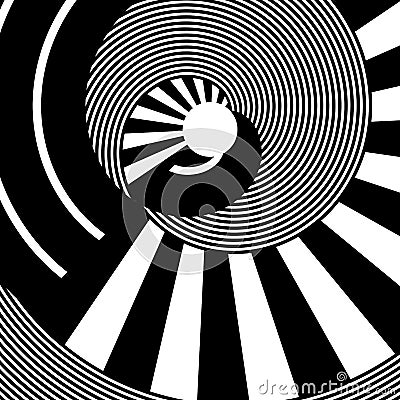 Abstract rotation circle design. Lines texture. Vector Illustration