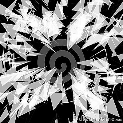 Abstract rough, shattered texture. Edgy, angular pattern. Pointy Vector Illustration