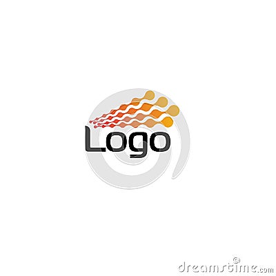Abstract round explosion. Network data base. Pharmacy laboratory signs. Innovate science vector logo. Vector Illustration