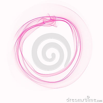 Abstract round transparent figure. Ring of light, veil, smoke Stock Photo