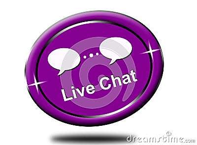 Abstract round violet colour live chating click Cartoon Illustration