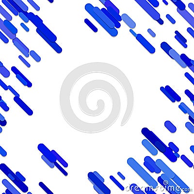 Abstract rounded diagonal stripe pattern background - vector graphic design from blue lines on white background Vector Illustration