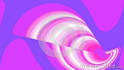 Abstract rounded twisted abstract space simple striped magical unusual purple texture of multi-colored lines and stripes Vector Illustration