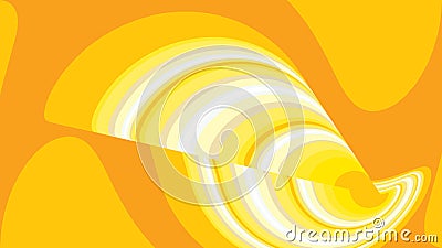 Abstract rounded twisted abstract space simple striped magical unusual yellow texture of multi-colored lines and stripes Vector Illustration