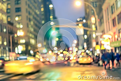 Abstract rush hour and traffic jam in New York City Stock Photo