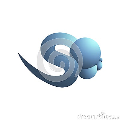 Abstract S1000 logo in silver Vector Illustration