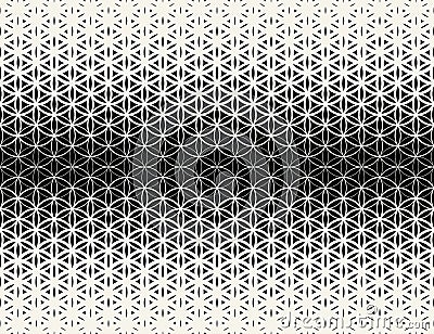 Abstract sacred geometry black and white gradient flower of life halftone pattern Vector Illustration