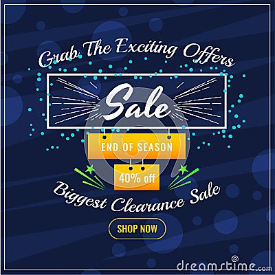 Abstract sale offer colorful background Vector Illustration