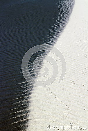 Abstract sand ridge, White Sand Dunes National Monument, New Mexico, USA Stock Photo