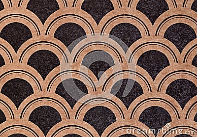 Abstract scales art deco seamless pattern cardboard Stock Photo