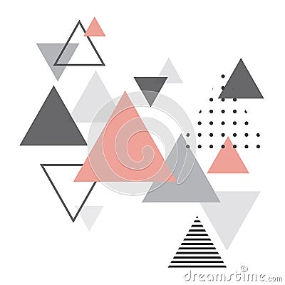 Abstract scandinavian geometric background. Vector Illustration