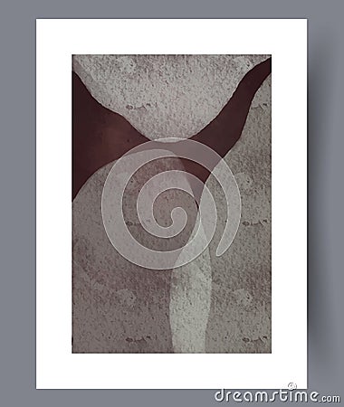 Abstract scandinavian postmodernism wall art print Vector Illustration