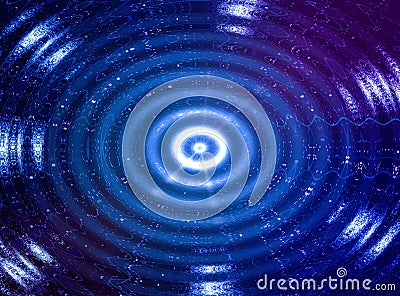 abstract sci fi futuristic graphic background with wave effect and blue glow Stock Photo