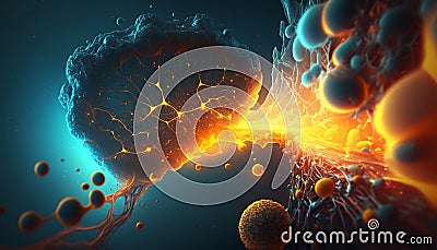 Abstract science background Ai generative Stock Photo