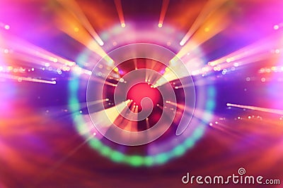 Abstract science fiction futuristic background . lens flare. concept image of space or time travel over bright lights. Stock Photo