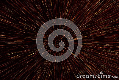 Abstract science fiction outer space and time travel concept background. Abstract bokeh background. Zooming effect style. Stock Photo