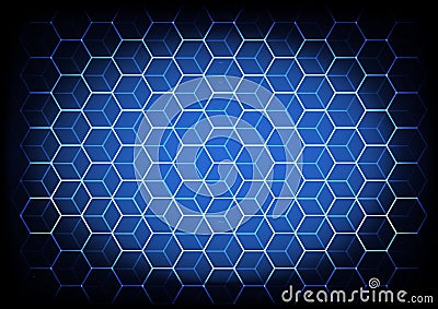 Abstract science and technology concept with hexagonal elements background Vector Illustration