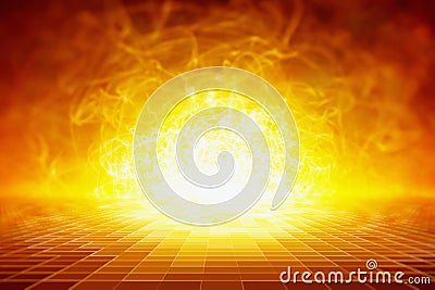 Abstract scientific background - glowing energy Stock Photo