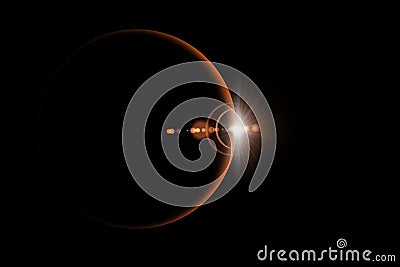 Abstract scientific background - glowing planet. Stock Photo