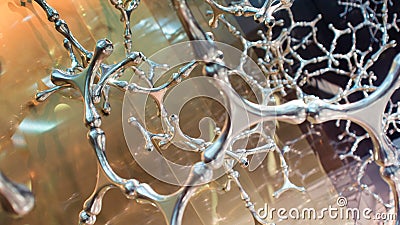 Abstract scientific background molecules on a light background, Science Stock Photo