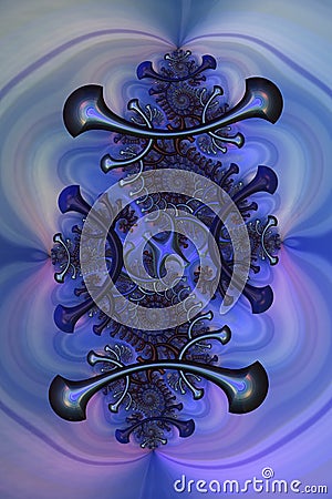 Abstract Seahorse Blue Purple Pin Embleme Stock Photo