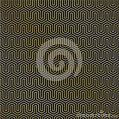 Abstract seamless Art Deco chevron angled lattice trellis pattern Stock Photo