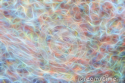 Abstract seamless background of bright multicolored shining threads in pastel colors. Iridescent streams of energy and unearthly m Stock Photo