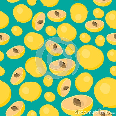 Abstract seamless background design cloth texture with abui fruit elements. Creative vector endless fabric pattern with Vector Illustration