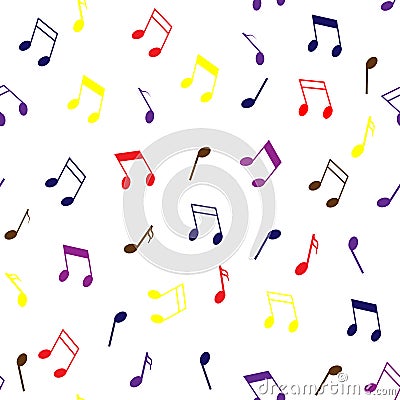 Abstract seamless background with music signs. Stock Photo