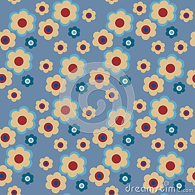 Abstract seamless background with original floral pattern Vector Illustration