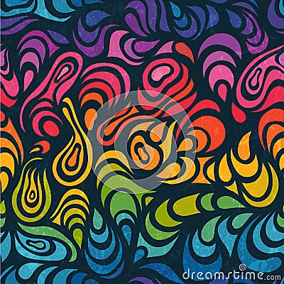 Abstract seamless background in rainbow colors Vector Illustration