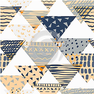 Abstract seamless chaotic pattern Vector Illustration