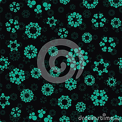 Abstract seamless circles design pattern unusual. Vector repeatable round shapes background. Universe Vector Illustration