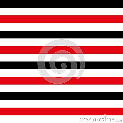 Abstract seamless geometric horizontal striped pattern with red, black and white stripes. Vector illustration. Vector Illustration