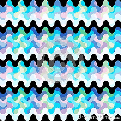 Abstract seamless geometric pattern with city elements frayed sprays triangles neon paint colored high-quality vector illustration Vector Illustration