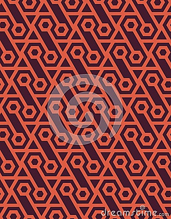 Abstract seamless geometric pattern made of hexagons -vector eps8 Vector Illustration