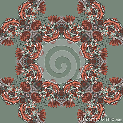 Abstract seamless hand-drawn pattern. Vector Illustration