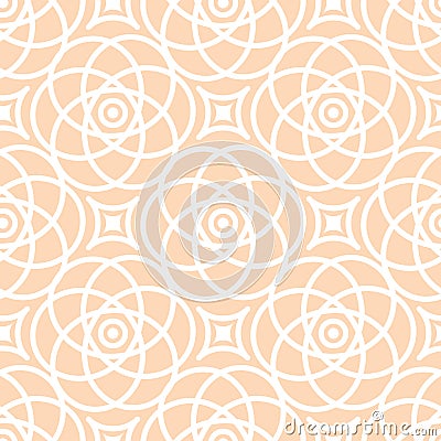 Abstract seamless lace pattern. Duotone graphic beige and white ornament. Geometric arabesque floral ornament Stock Photo