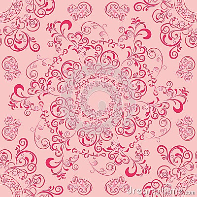 Abstract seamless mandala pattern Vector Illustration