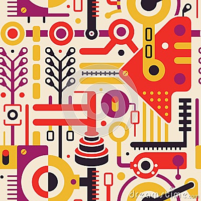 Abstract Seamless Modern Art Pattern for Cover Design Vector Illustration