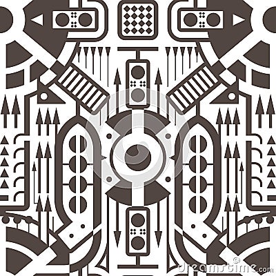 Abstract Seamless Modern Art Pattern for Textile Design Vector Illustration