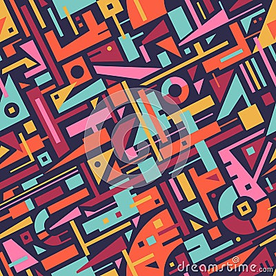 Abstract Seamless Modern Art Pattern for Textile Design Vector Illustration