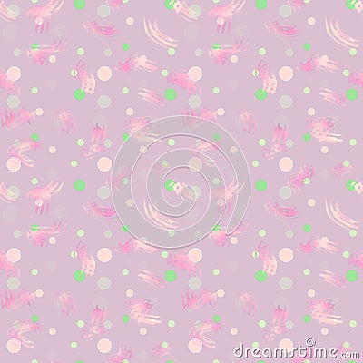Abstract seamless pale pattern with dots and foil spots Stock Photo