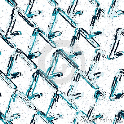 Abstract seamless pattern of angular forms. Shades of blue. Vector Illustration