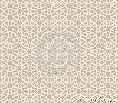 Abstract seamless pattern. Arabic line ornament with geometric shapes Stock Photo