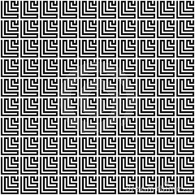 Abstract seamless pattern background. Maze of black geometric design elements isolated on white background. Vector Vector Illustration