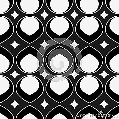 Abstract Seamless Pattern. Black and white. Vector Illustration