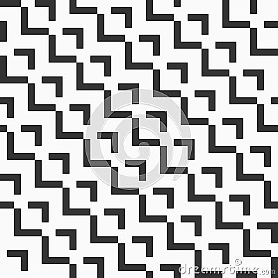 Abstract seamless pattern of bold rectangular elements. Vector Illustration