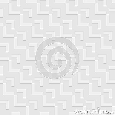 Abstract seamless pattern of bold rectangular elements. Volumetric pattern with shadow Vector Illustration