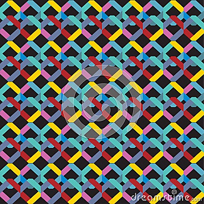 Abstract seamless pattern bright colored Geometric background rainbow color. Vector illustration Vector Illustration